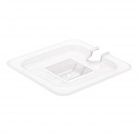 Vogue Polycarbonat Deckel mit Löffelaussparung GN1/6