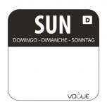 Vogue Selbstauflösende Lebensmittelrotationsetiketten Sonntag