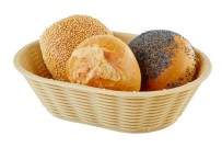 Brot- und Obstkorb 23 x 17 cm, H: 6,5 cm, oval