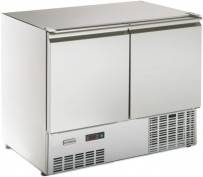 Kühltisch, 2 Türen, ohne Arbeitsplatte steckerfertig, Korpushöhe: 800 mm, Tiefe: 700 mm passend für GN 1/1