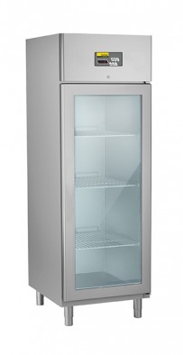 Umluft-Gewerbekühlschrank, steckerfertig, für GN 2/1, mit Glastür