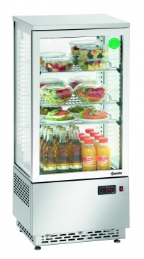 Mini-Kühlvitrine 78L, Edelstahl
