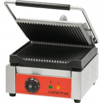 Paninigrill CATERINA, mit Polymerbeschichtung, unten glatt/oben gerillt, 390 x 390 x 195 mm (BxTxH)