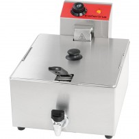 Fisch-Fritteuse GN 2/3 mit Ablasshahn