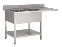 Gastro M Spültisch mit Platz für Geschirrspüler 1600x700x850mm