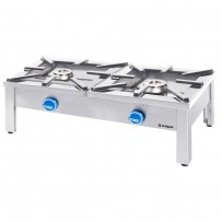 Gas-Hockerkocher, Doppelbrenner HIGH-STANDARD  - G30, 1160 x 580 x 380 mm (BxTxH)