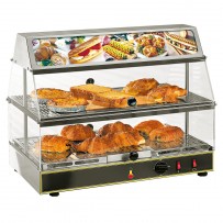 ROLLER GRILL Warmhaltevitrine, für 2 x GN 1/1, Abmessung 590 x 350 x 480 mm (BxTxH)
