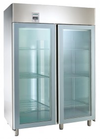 COOL-LINE-Glastürkühlschrank, für GN 2/1, mit 2 Glastüren