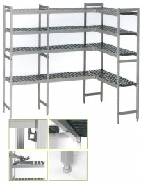 Regalsystem Z 140-140/ 144-114, 1 Regalelement, B x T x H in mm: 1180 x 370 x 1670 mit 4 Regalböden