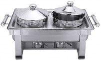 Chafing Dish-Suppenstation mit zwei Bain-Marie-Einsätzen