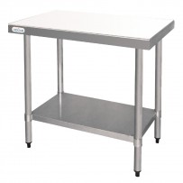 Vogue Arbeitstisch mit HDPE Schneidebrett Edelstahl 90cm