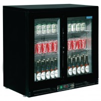 Polar Kühlvitrine schwarz 168 Flaschen