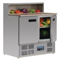 Polar Pizzakühltisch 2-türig 288L