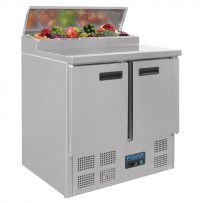 Polar Pizzakühltisch Saladette 2-türig 254L