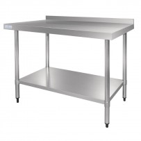 Vogue Arbeitstisch mit Aufkantung 60cm aus Edelstahl