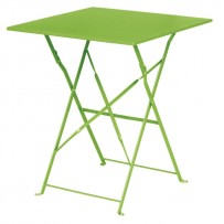 Bolero hellgrüner Terassentisch aus Stahl viereckig
