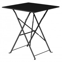 Bolero schwarzer Terassentisch aus Stahl viereckig