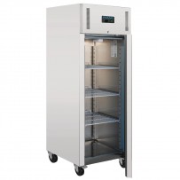 Polar Edelstahl-Kühlschrank 650 Liter eintürig