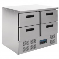 Polar Kühltisch mit 4 Schubladen 240L