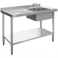 Vogue Spültisch 100cm 1 Becken rechts