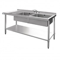 Vogue Spültisch 150cm 2 Becken rechts