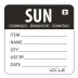 Vogue Auflösbare Tagesetiketten Sonntag